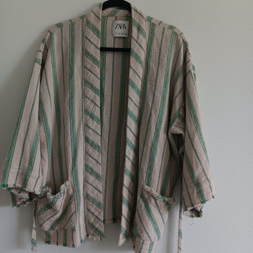 Zara Striped Kimono Cardigan